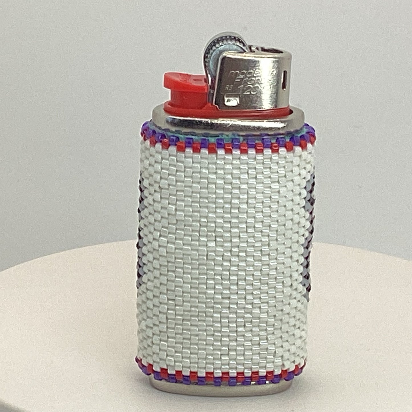 Beaded Route 66 Mini Lighter Case