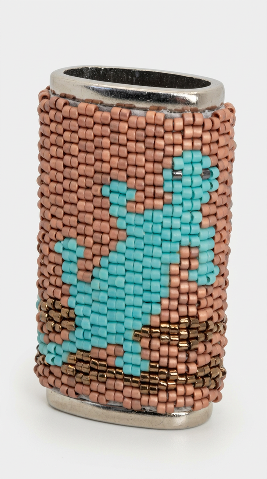 Beaded Gecko Mini Lighter Case